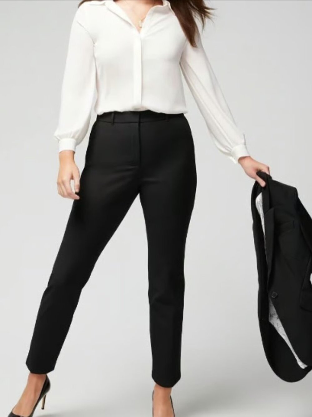 WHITE HOUSE BLACK MARKET ELLE SLIM ANKLE COMFORT STRETCH TROUSER PANTS NEW 14L